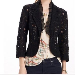 Anthropologie Tabitha Black Lace Jacket Size 8
